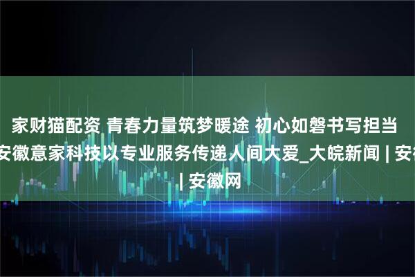 家财猫配资 青春力量筑梦暖途 初心如磐书写担当 ——安徽意家科技以专业服务传递人间大爱_大皖新闻 | 安徽网
